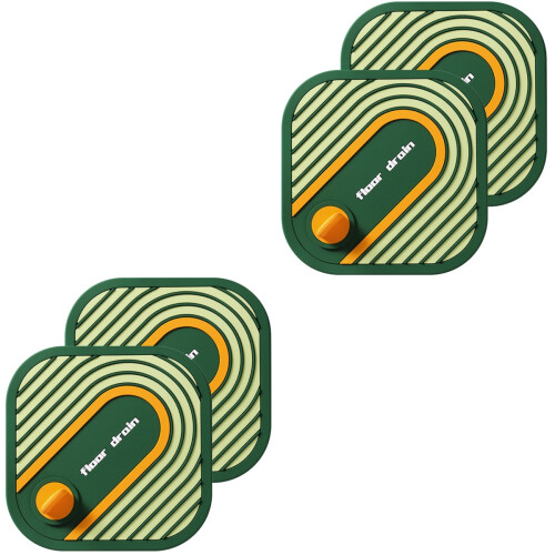 4Pièces Stopper Silicone Vert Pour Drain Salle De Bain Cuisine 2