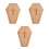 3Pcs Wood Serving Tray: Halloween Coffin Shape For Party Snacks Decor 8