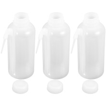 Set Of 4 Clear Cup Curved Mouth Pot Side Tube Washing Bottle 500ml
