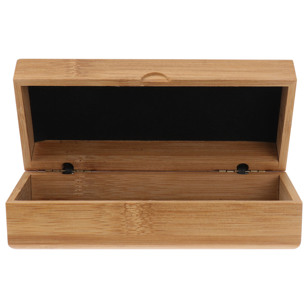 Aboofan 3 Pcs Vintage Bamboo Spectacle Case For Sunglasses (Khaki)