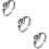 3Pcs Hollow Five-Pointed Star Ring For Girls 9