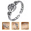 3Pcs Hollow Five-Pointed Star Ring For Girls 11