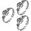 3Pcs Hollow Five-Pointed Star Ring For Girls 6