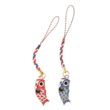 4 Pcs Japanese Carp Streamer Hanging Charms For Phone Bag Pendant
