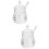 2 Sets Honey Pot With Dipper Mini Jars Transparent Bottle Container 7