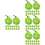 128 Pcs Fake Pears Fruit Shop Model Ornaments 8