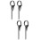 4 Pcs Stainless Steel Long Pendant Miss 7