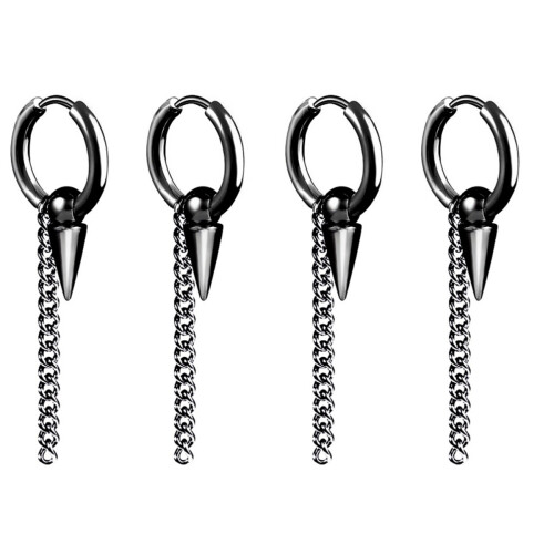 4 Pcs Stainless Steel Long Pendant Miss 1