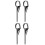 4 Pcs Stainless Steel Long Pendant Miss 5
