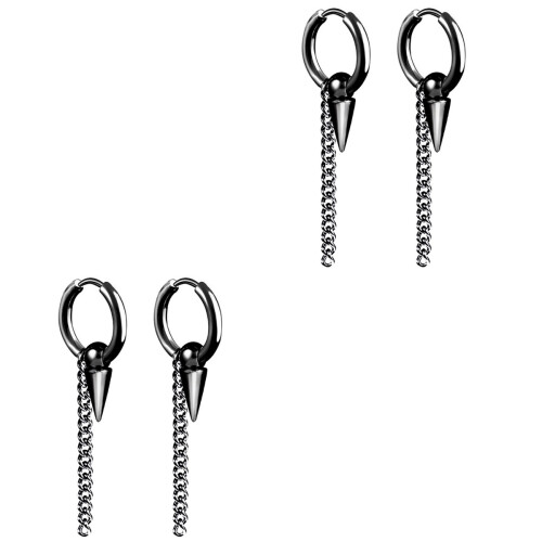 4 Pcs Stainless Steel Long Pendant Miss 2