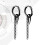 4 Pcs Stainless Steel Long Pendant Miss 8