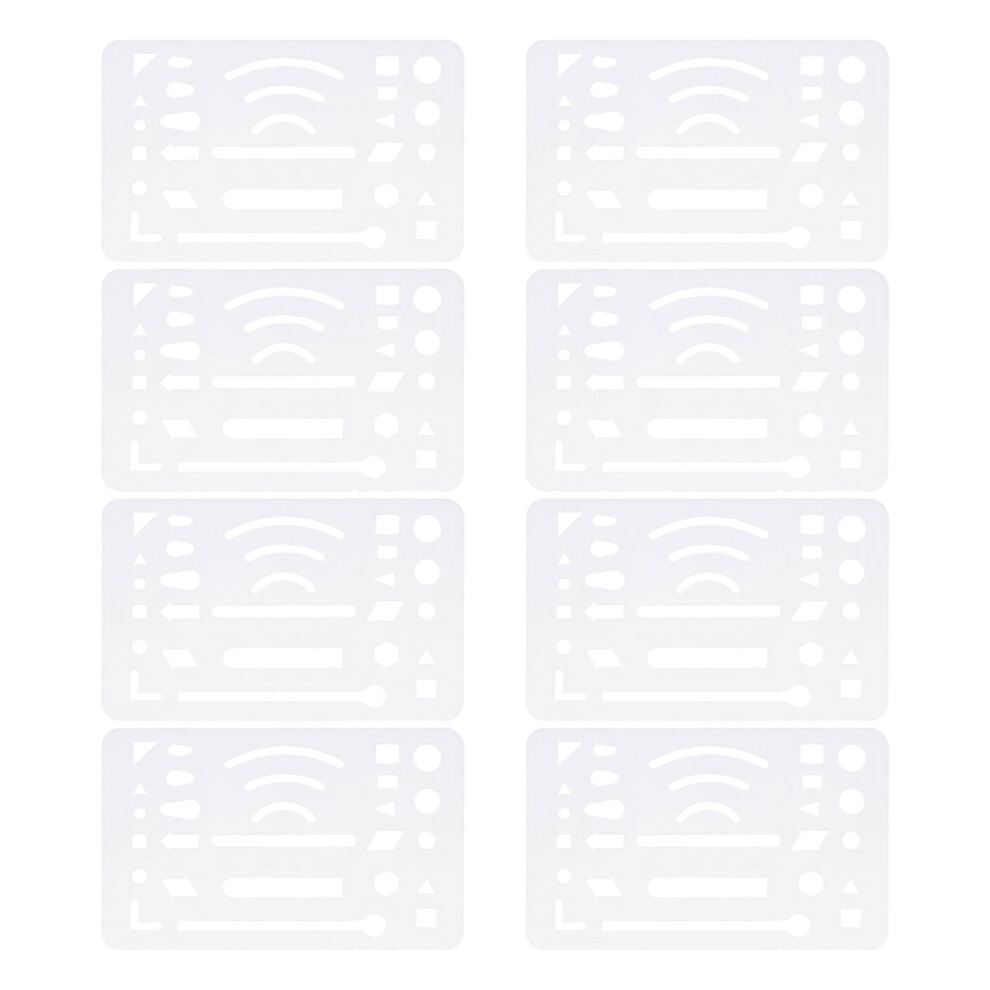 Photos - Educational Toy 8Pcs Stainless Steel Drafting Templates For Students Geometric Tools