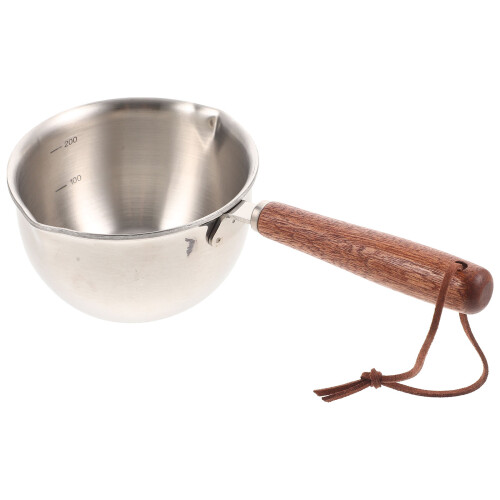 4Pcs Stainless Steel Milk Pan With Double Pouring Lips