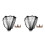 2 Sets Halloween Mesh Lace Wedding Veil For Decor Black 4