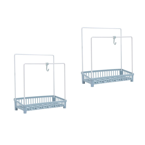 2 Pcs Sink Rack Bathroom Holder Multi-Function Storage Shelf 2