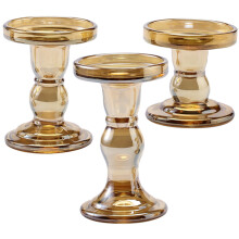 6 Pcs Glass Tea Light Holders Candlestick Stand Decoration
