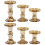 6 Pcs Glass Tea Light Holders Candlestick Stand Decoration 5