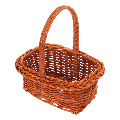 4Pcs Mini Wicker Basket With Handle For Garden, Picnic, Diy