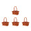 4Pcs Mini Wicker Basket With Handle For Garden, Picnic, Diy 4