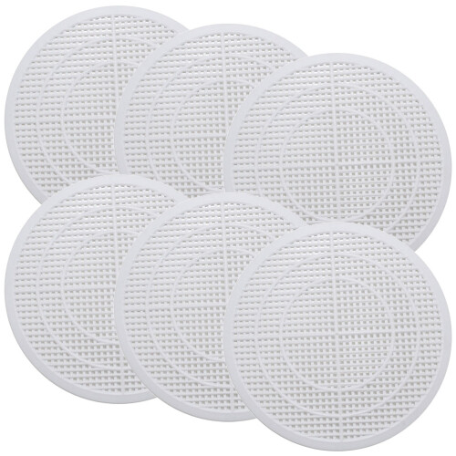 18Pcs PP Material Sink Filter Cover Shower Drain Protector White 1