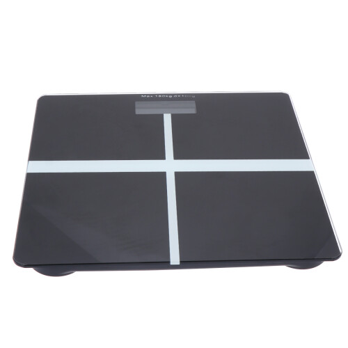 2Pcs Glass Square Digital Electronic With Display Black