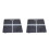 2Pcs Glass Square Digital Electronic With Display Black 8