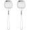 2Pcs Long Handle Stainless Steel Mesh Skimmer Spoon 4