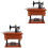 2Pcs Vintage Sewing Music Box Machine Model Creative Gift 3