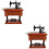 2Pcs Vintage Sewing Music Box Machine Model Creative Gift 6