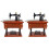 2Pcs Vintage Sewing Music Box Machine Model Creative Gift 2