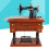 2Pcs Vintage Sewing Music Box Machine Model Creative Gift 10