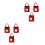 6 Pcs Candy Bag Christmas Wrapping Drawstring Bag For Dolls 6