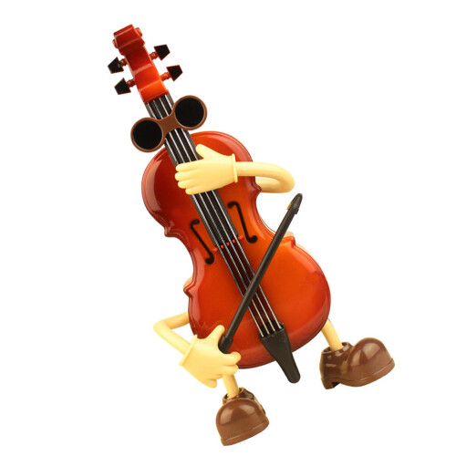 3 Pcs Music Box Swinging Violin Desktop Ornament Random Melody 2