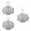 3Pcs Kitchen Stainless Steel Heat Diffuser Plates Silver for Cookware 10