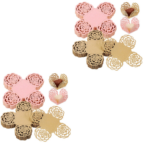 200Stk Mini Backförmchen Papier Cupcakes Trüffel Schokoladenhülle 2