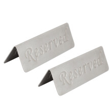 2Pcs Stainless Steel Double Sided Signs for Restaurant Bar Cafe