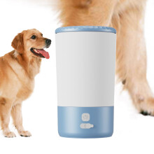 Paw Washer for Large Dogs Automatic Muddy Pet Foot Cleaner Electric Cats Puppies Blue White Outdoor Lawn Garden