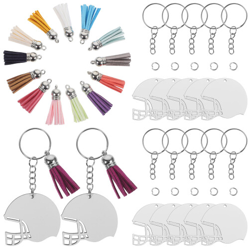 120 Sets Sublimation Key Ring Blanks Handicraft Key Chain 2