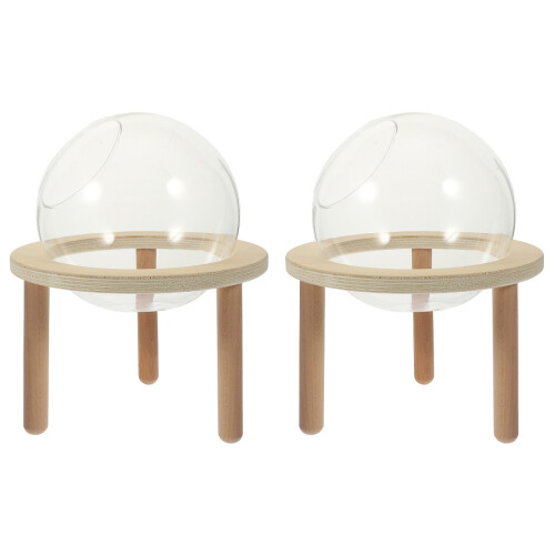 2Pcs Transparent Wear-Resistant Hamster Bath Container 1