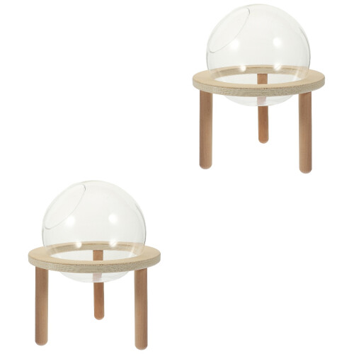 2Pcs Transparent Wear-Resistant Hamster Bath Container 2