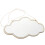 4Pcs Cloud Wooden Mirror Modern Wall Decor Hanging Ornament 1