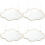 4Pcs Cloud Wooden Mirror Modern Wall Decor Hanging Ornament 7
