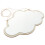 4Pcs Cloud Wooden Mirror Modern Wall Decor Hanging Ornament 2