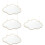 4Pcs Cloud Wooden Mirror Modern Wall Decor Hanging Ornament 9