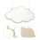 4Pcs Cloud Wooden Mirror Modern Wall Decor Hanging Ornament 11
