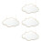 4Pcs Cloud Wooden Mirror Modern Wall Decor Hanging Ornament 8
