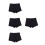 4Stk Damen Safety Pants Elastisch Für Sommer 9