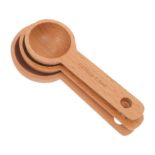6 Pcs Wood Measuring Spoons For Coffee Beans 2
