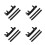 4Ensembles Kit Fixation Extincteur Durable Noir Pour Camion 8