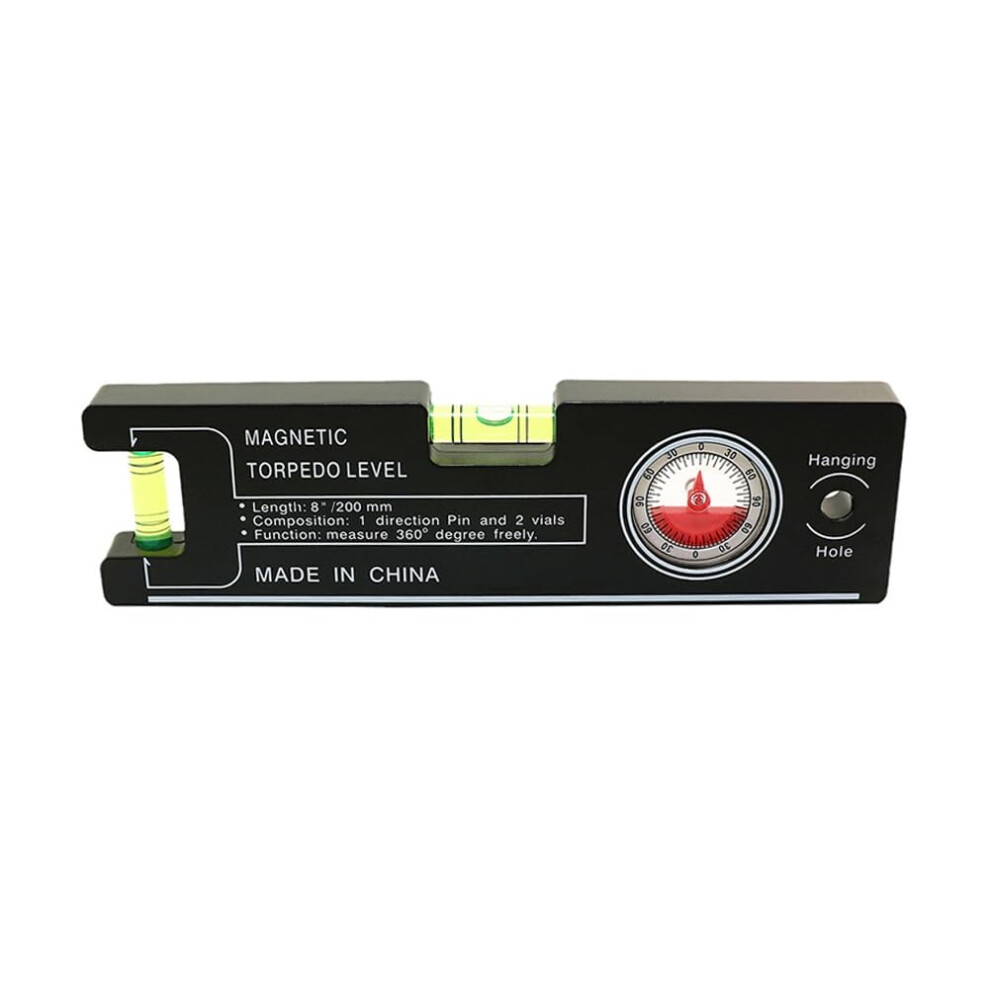 High Precision 200Mm Magnetic Level Ruler Abs Millimeter Scale Angle Gauge Building Measuring Tool 9354506105044